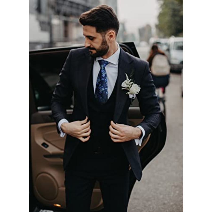 Men Floral Ties Woven Classic  - Pocket Square Set recensione e prezzo