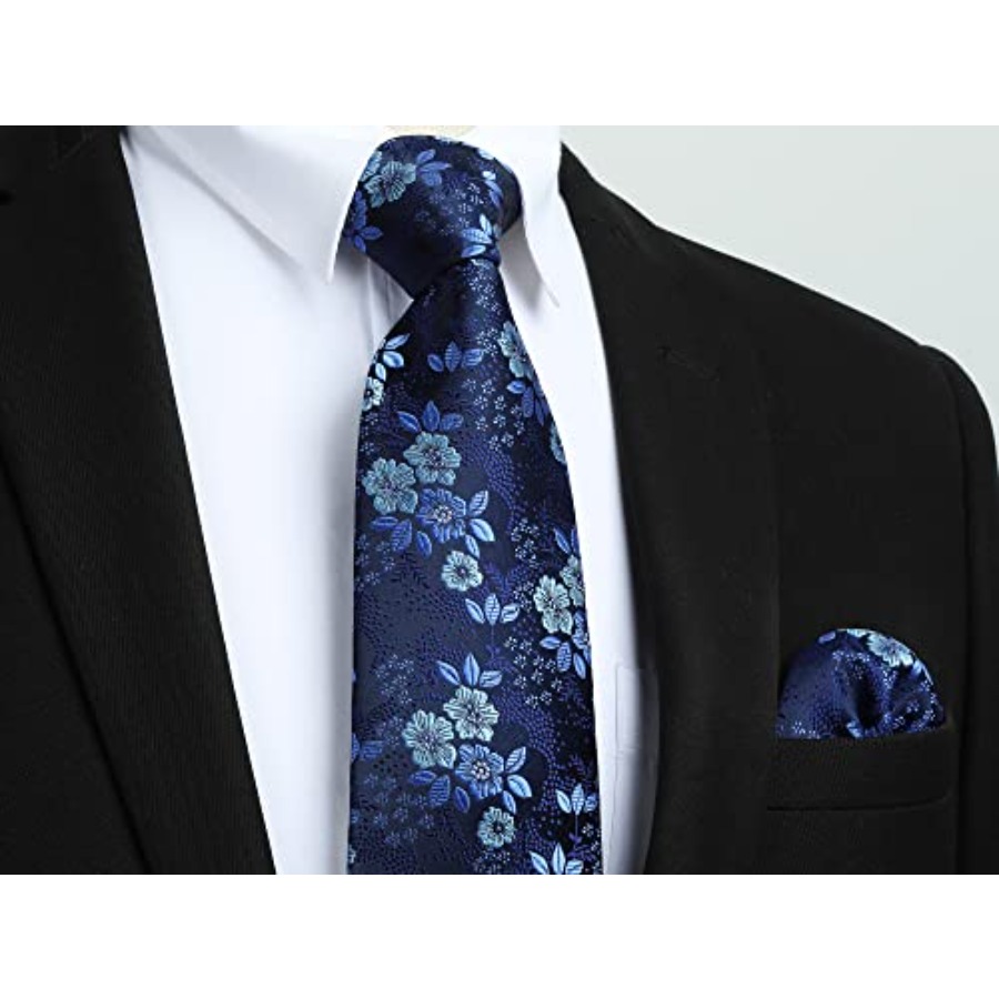 Men Floral Ties Woven Classic  - Pocket Square Set recensione e prezzo