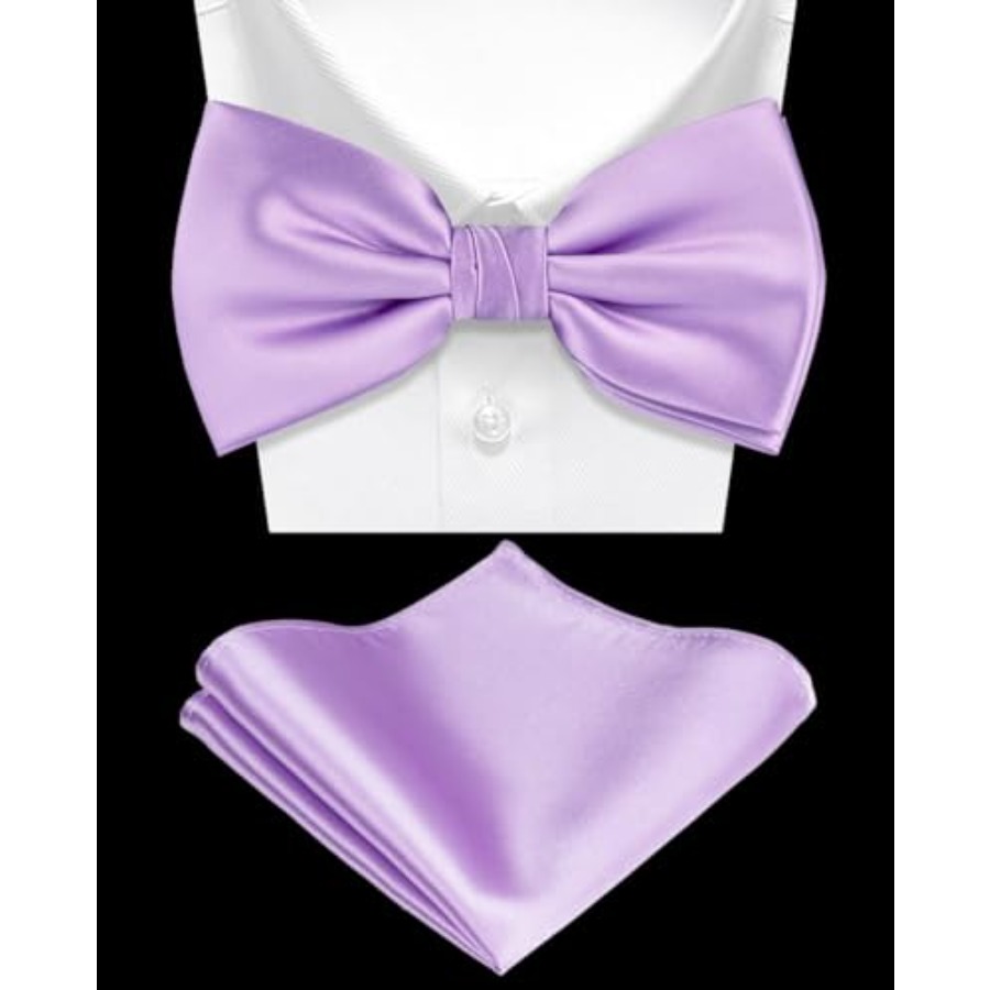 Solid Color Pre-tied Bow Tie a - Pocket Square Set recensione e prezzo
