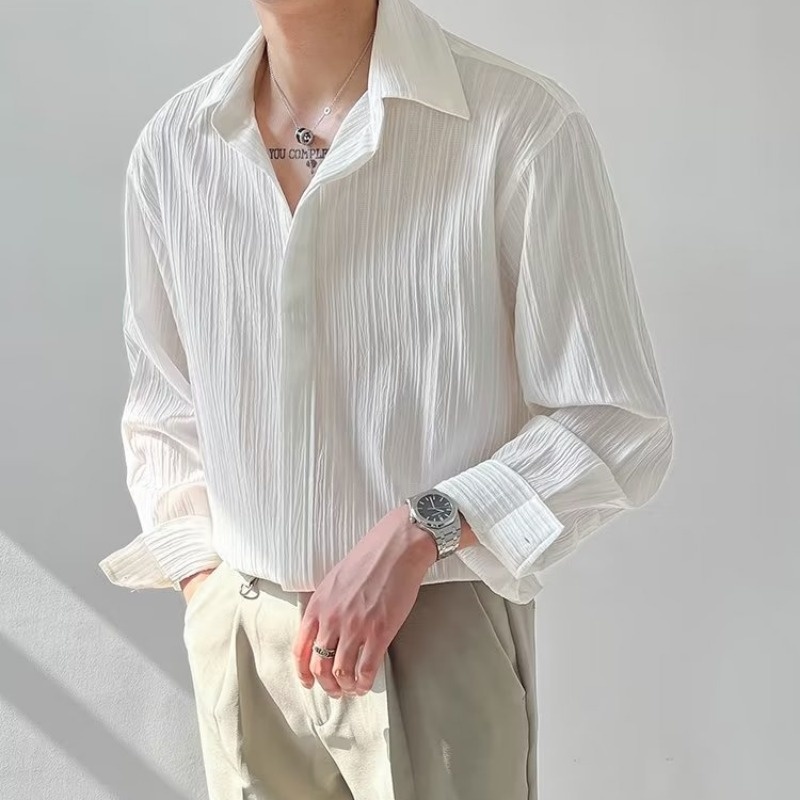 Black Apricot White Long-sleev - Korean Men Formal Wear recensione e prezzo