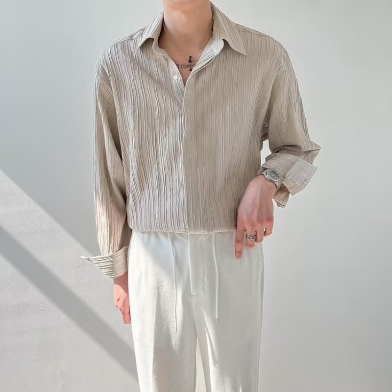 Black Apricot White Long-sleev - Korean Men Formal Wear recensione e prezzo