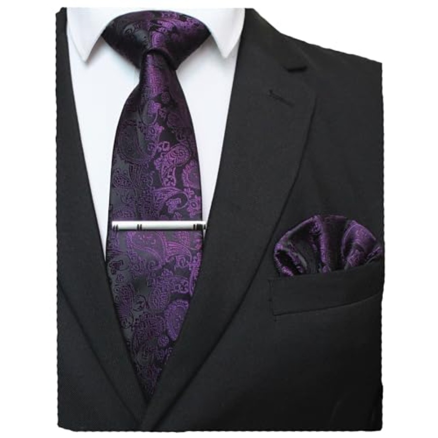 Mens Solid Color Paisley Neckt - Pocket Square Set recensione e prezzo